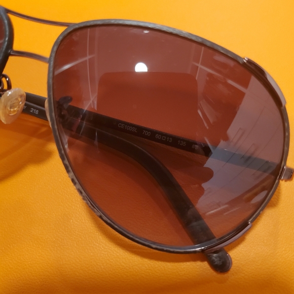 Chloe leather trim aviator sunglasses - Picture 9 of 10